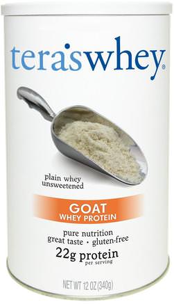 Goat Whey Protein, Plain Whey Unsweetened, 12 oz (340 g) by Teras Whey-Kosttillskott, Protein, Getmjölksprotein