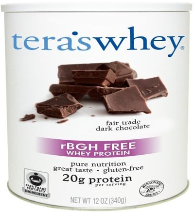 rBGH Free Whey Protein, Fair Trade Dark Chocolate, 12 oz (340 g) by Teras Whey-Kosttillskott, Vassleprotein