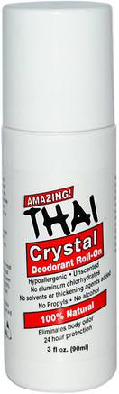 Deodorant Roll-On, 3 fl oz (90 ml) by Thai Deodorant Stone-Bad, Skönhet, Deodorant Stenar