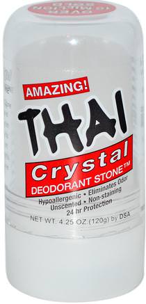 Thai Crystal Deodorant Stone, 4.25 oz (120 g) by Thai Deodorant Stone-Bad, Skönhet, Deodorant Stenar