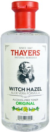 Witch Hazel, Aloe Vera Formula, Alcohol-Free Toner, Original, 12 fl oz (355 ml) by Thayers-Skönhet, Ansikts Toner, Hud, Häxhasel