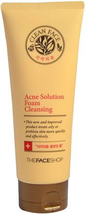 Acne Solution Foam Cleansing, 5.07 fl oz (150 ml) by The Face Shop-Bad, Skönhet, Ansiktsvård, Ansiktsrengöring