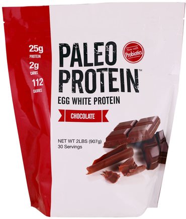 Paleo Protein, Egg White Protein, Chocolate, 2 lbs (907 g) by The Julian Bakery-Sport, Kosttillskott, Protein