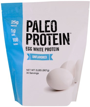 Paleo Protein, Egg White Protein, Unflavored, 2 lbs (907 g) by The Julian Bakery-Sport, Kosttillskott, Protein