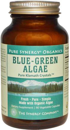 Organic Blue-Green Algae, 90 Veggie Caps by The Synergy Company-Kosttillskott, Superfoods, Blågrönalger