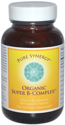 Organic Super B-Complex, 60 Veggie Tabs by The Synergy Company-Vitaminer, Vitamin B-Komplex