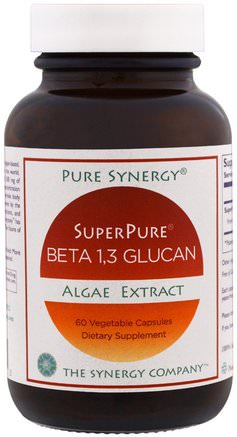 SuperPure, Beta 1.3 Glucan, Algae Extract, 60 Veggie Caps by The Synergy Company-Kosttillskott, Beta Glukan