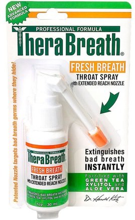 Fresh Breath, Throat Spray, 1 fl oz (30 ml) by TheraBreath-Bad, Skönhet, Muntlig Tandvård, Tandvårdsmynt, Hälsa, Kall Influensa Och Virus, Halsvårdspray
