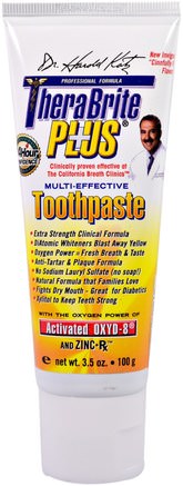 TheraBrite Plus, Multi-Effective Toothpaste, 3.5 oz (100 g) by TheraBreath-Bad, Skönhet, Oral Tandvård, Tandblekning, Tandkräm