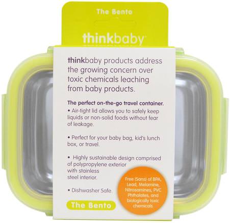 Thinkbaby, The Bento Box, Light Green, 9 oz (250 ml) by Think-Barns Hälsa, Barn Mat, Thinkbaby Kategori
