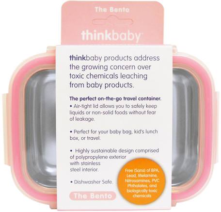 Thinkbaby, The Bento Box, Pink, 9 oz (250 ml) by Think-Barns Hälsa, Barn Mat, Thinkbaby Kategori