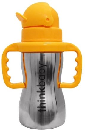 Thinkbaby, Thinkster of Steel Bottle, 1 Straw Bottle, 290 ml by Think-Barns Hälsa, Barn Mat, Thinkbaby Kategori