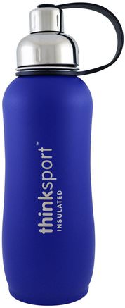 Thinksport, Insulated Sports Bottle, Blue, 25 oz (750ml) by Think-Sport, Fitness Vattenflaskor Shaker Koppar