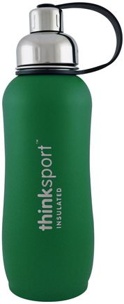 Thinksport, Insulated Sports Bottle, Green, 25 oz (750ml) by Think-Sport, Fitness Vattenflaskor Shaker Koppar