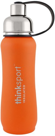 Thinksport, Insulated Sports Bottle, Orange, 17 oz (500ml) by Think-Sport, Fitness Vattenflaskor Shaker Koppar