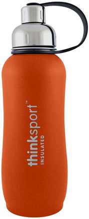 Thinksport, Insulated Sports Bottle, Orange, 25 oz (750ml) by Think-Sport, Fitness Vattenflaskor Shaker Koppar