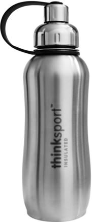 Thinksport, Insulated Sports Bottle, Silver, 750 ml by Think-Sport, Fitness Vattenflaskor Shaker Koppar