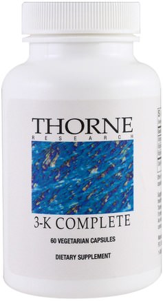 3-K Complete, 60 Veggie Caps by Thorne Research-Vitaminer, Vitamin K