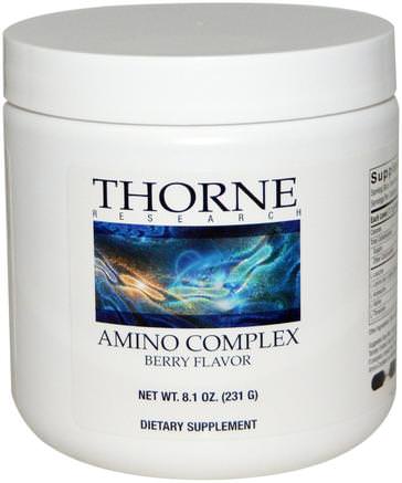 Amino Complex, Berry Flavor, 8.1 oz (231 g) by Thorne Research-Kosttillskott, Aminosyror