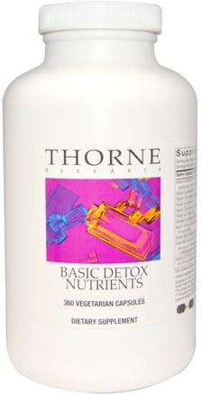Basic Detox Nutrients, 360 Vegetarian Capsules by Thorne Research-Kosttillskott, Hälsa, Detox