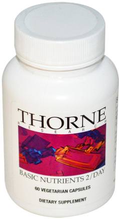 Basic Nutrients 2/Day, 60 Vegetarian Capsules by Thorne Research-Vitaminer, Multivitaminer