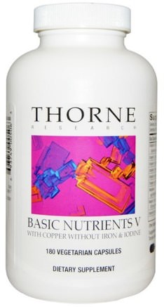 Basic Nutrients V, 180 Vegetarian Capsules by Thorne Research-Vitaminer, Multivitaminer