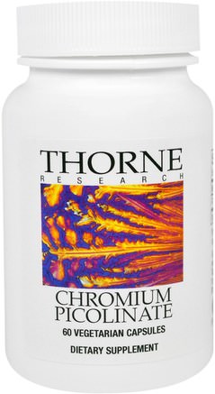 Chromium Picolinate, 60 Vegetarian Capsules by Thorne Research-Kosttillskott, Mineraler, Krompikolinat