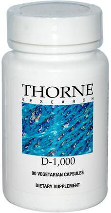 D-1.000, 90 Vegetarian Capsules by Thorne Research-Vitaminer, Vitamin D3