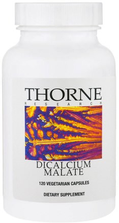 Dicalcium Malate, 120 Vegetarian Capsules by Thorne Research-Kosttillskott, Mineraler, Kalciummalat