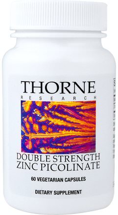 Double Strength Zinc Picolinate 30 mg, 60 Vegetarian Capsules by Thorne Research-Kosttillskott, Mineraler, Zink