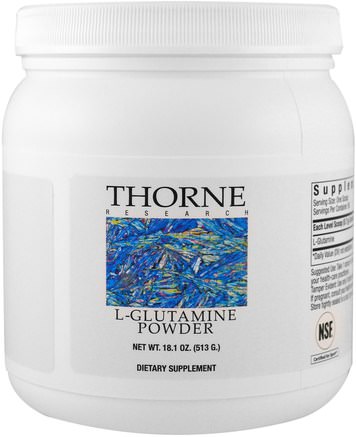 L-Glutamine Powder, 18.1 oz (513 g) by Thorne Research-Kosttillskott, Aminosyror, L Glutamin, L Glutaminpulver