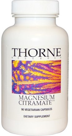 Magnesium Citramate, 90 Vegetarian Capsules by Thorne Research-Kosttillskott, Mineraler, Magnesiumcitrat