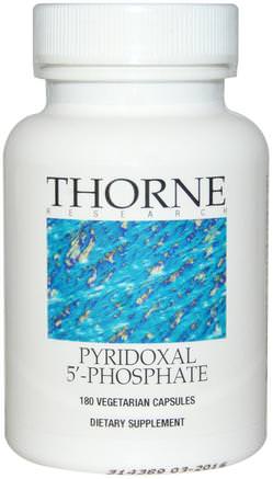 Pyridoxal 5-Phosphate, 180 Vegetarian Capsules by Thorne Research-Vitaminer, Vitamin B, Vitamin B6 - Pyridoxin, P 5 P (Pyridoxalfosfat)