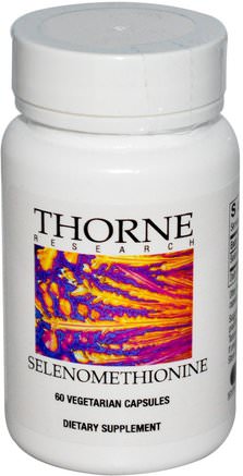 Selenomethionine, 60 Vegetarian Capsules by Thorne Research-Kosttillskott, Antioxidanter, Selen