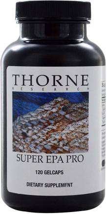 Super EPA Pro, 120 Gelcaps by Thorne Research-Kosttillskott, Efa Omega 3 6 9 (Epa Dha), Dha, Epa