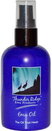 Emu Oil, 4 fl oz (112.50 ml) by Thunder Ridge Emu Products-Hälsa, Hud, Emuolja