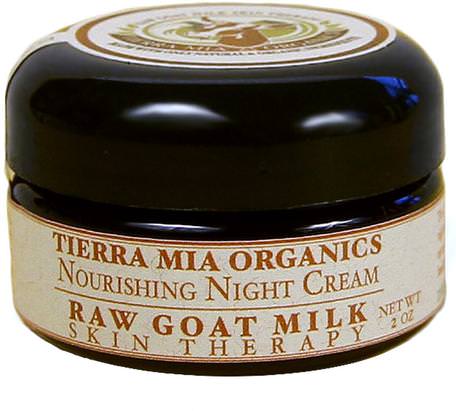 Raw Goats Milk Skin Therapy, Nourishing Night Cream, 2 oz by Tierra Mia Organics-Hälsa, Hud, Nattkrämer, Skönhet, Ansiktsvård, Krämer Lotioner, Serum