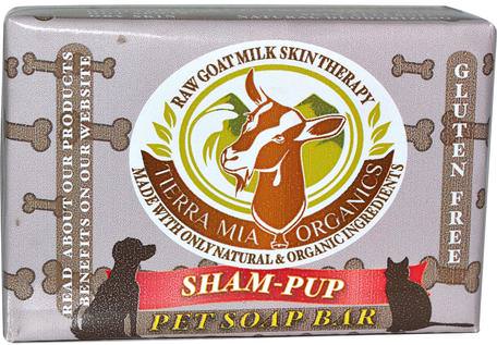 Sham-Pup, Pet Soap Bar, 4.2 oz by Tierra Mia Organics-Husdjursvård, Husdjur Hundar, Schampo Och Grooming Husdjur