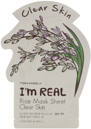 Im Real, Rice Mask Sheet, Clear Skin by Tony Moly-Sverige