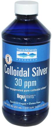 Colloidal Silver, 30 ppm, 8 fl oz (237 ml) by Trace Minerals Research-Kosttillskott, Kolloidalt Silver