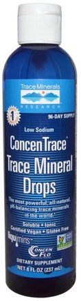 ConcenTrace, Trace Mineral Drops, 8 fl oz (237 ml) by Trace Minerals Research-Kosttillskott, Mineraler, Spårmineraler