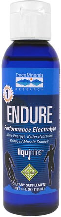 Endure, Performance Electrolyte, 4 fl oz (118 ml) by Trace Minerals Research-Hälsa, Energi