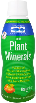 Ionic Plant Minerals, Tangerine Flavor, 17 fl oz (503 ml) by Trace Minerals Research-Kosttillskott, Mineraler, Flytande Mineraler, Spårämnen