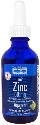 Ionic Zinc, 50 mg, 2 fl oz (59 ml) by Trace Minerals Research-Kosttillskott, Mineraler, Zink