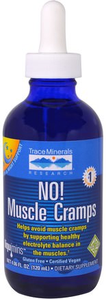 No! Muscle Cramps, 4.06 fl oz (120 ml) by Trace Minerals Research-Hälsa, Anti Smärta