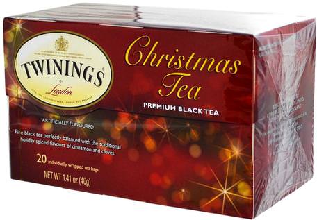 Christmas Tea, Premium Black Tea, 20 Tea Bags, 1.41 oz (40 g) by Twinings-Mat, Örtte, Svart Te