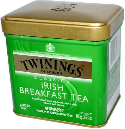 Classics, Irish Breakfast Loose Tea, 3.53 oz (100 g) by Twinings-Mat, Örtte, Svart Te