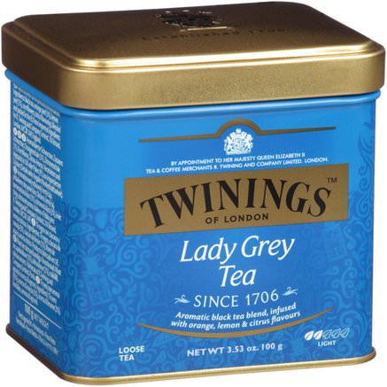 Lady Grey Loose Tea, 3.53 oz (100 g) by Twinings-Mat, Örtte, Svart Te