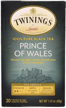 Prince of Wales Tea, 20 Tea Bags, 1.41 oz (40 g) by Twinings-Mat, Örtte, Svart Te