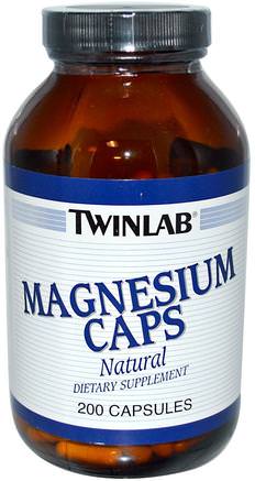 Magnesium Caps, 400 mg, 200 Capsules by Twinlab-Kosttillskott, Mineraler, Magnesiumoxid